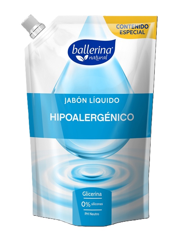 Jabón Ballerina Doypack Hipoalergénico ( 2 x 650 ML ) 1