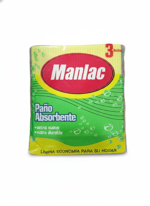 Paño Ultra Absorbente Manlac ( 5 x 3 UD )