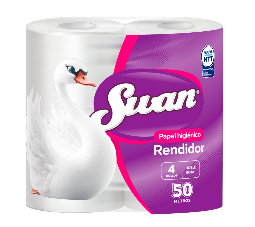 Papel Higiénico Swan Rendidor 50 Metros ( 8 x 4 Rollos ) 1