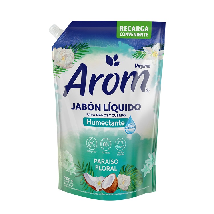 Jabón Líquido Paraíso Floral Doypack Arom ( 2 x 750 ML ) 1