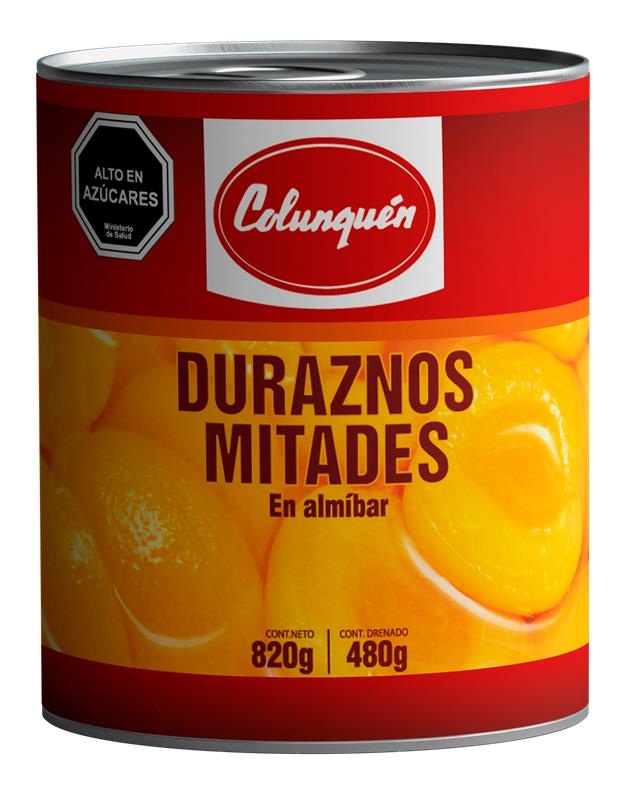 Duraznos Mitades Colunquén ( 3 x 820 G ) 1