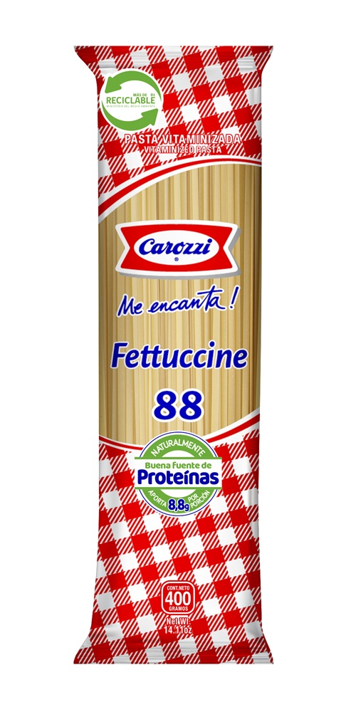 Fideos Fettuccine 88 Carozzi ( 5 x 400 G ) 1