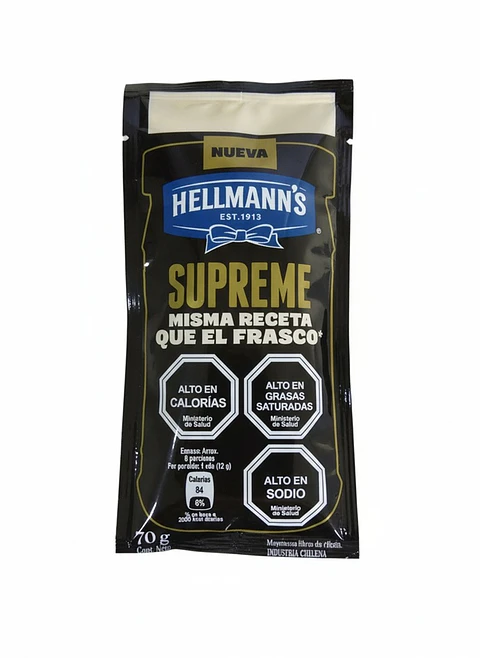 Mayonesa Hellmanns Supreme Sachet  ( 18 x 70 G )