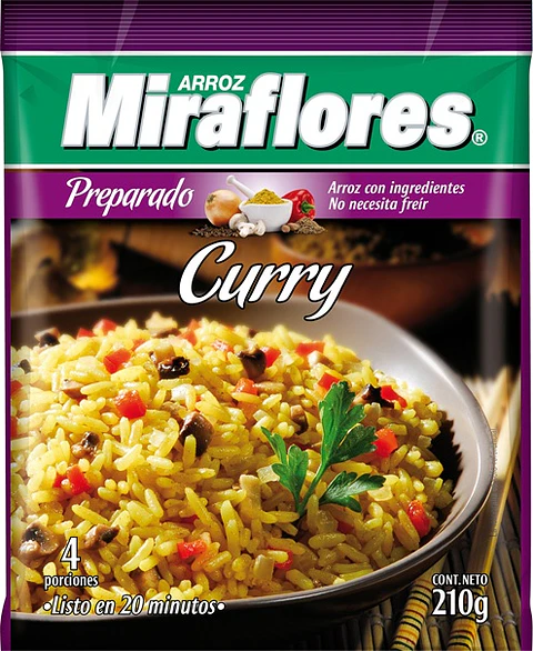 Arroz Curry Miraflores ( 3 x 210 G )
