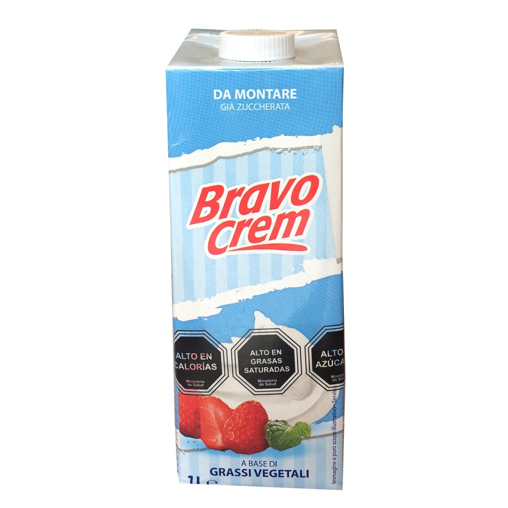 Crema Vegetal Chantilly Azucarada Tapa Rosca Bravo ( 3 x 1 LT ) 1