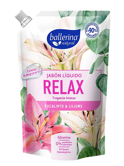 Jabón Ballerina Doypack Relax ( 2 x 750 ML )