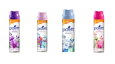 Desodorante Ambiental Aerosol Poett Mix ( 6 x 360 ML )