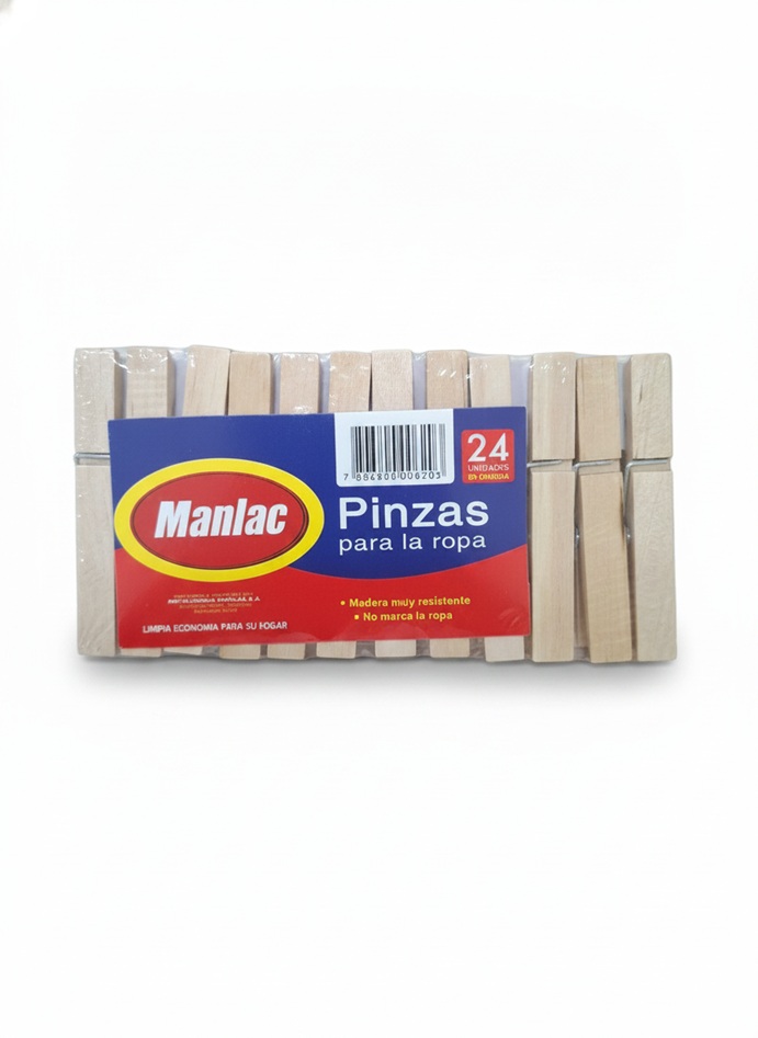 Pinzas de Madera para Ropa Manlac ( 24 UD ) 1