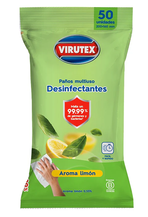 Toallitas Desinfectantes Multiuso Virutex ( 2 x 50 UD )