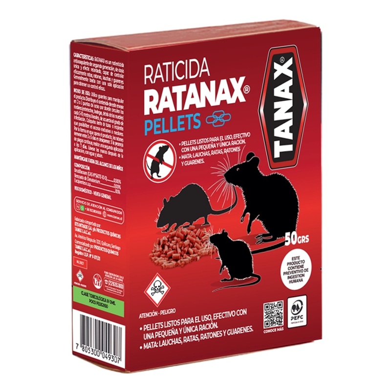 Raticida Pellet Ratanax ( 3 x 50 G ) 1