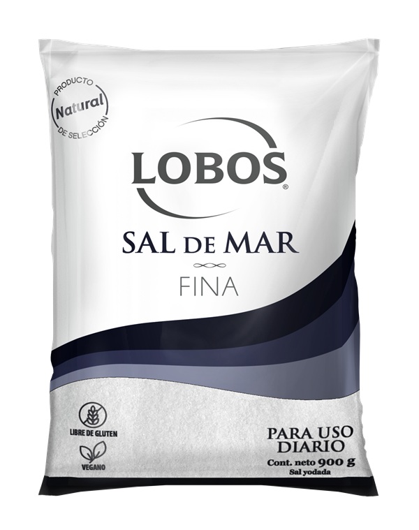 Sal de Mar Fina Lobos ( 3 x 900 G ) 1