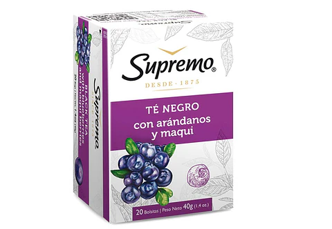 Té Supremo Ceylan Arándano y Maqui ( 4 x 20 Bolsitas )
