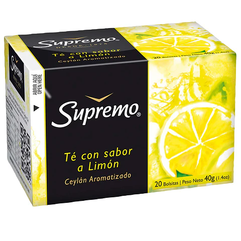 Té Supremo Ceylan Limón ( 4 x 20 Bolsitas )