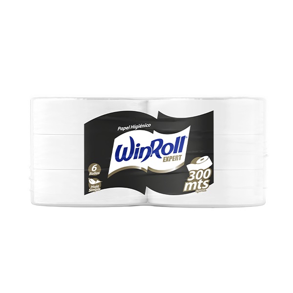 Papel Higiénico Institucional 1 Hoja Winroll Expert ( 6 x 300 MT ) 1