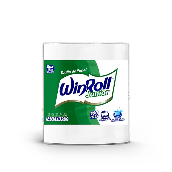 Toalla de Papel Multiuso 1 Hoja Winroll Junior ( 6 x 100 MT ) 1