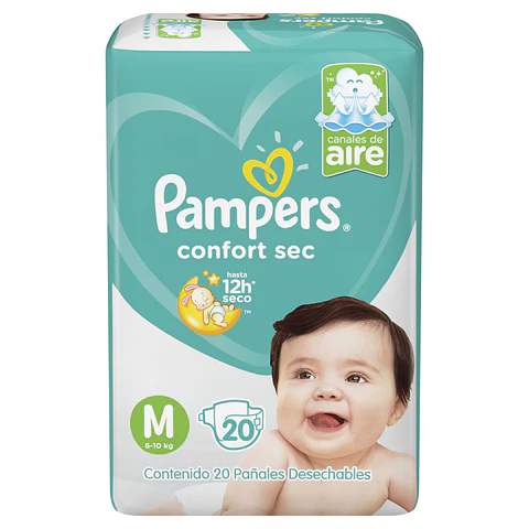 Pañal Pampers Confort Sec M ( 40 Pañales )
