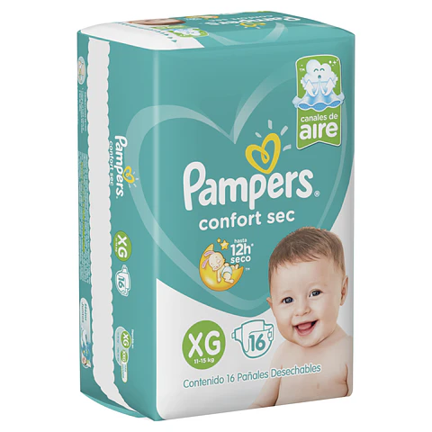 Pañal Pampers Confort Sec XG ( 32 Pañales )