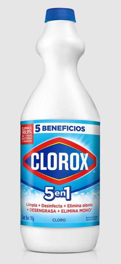 Cloro Líquido Tradicional Clorox ( 3 x 1 KG ) 1