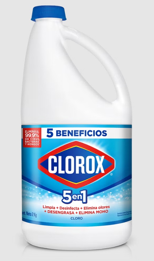 Cloro Líquido Tradicional Clorox ( 2 x 2 KG ) 1