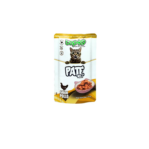Snack Paté Deli para Gatos Topk9 Pollo ( 5 x 85 G )