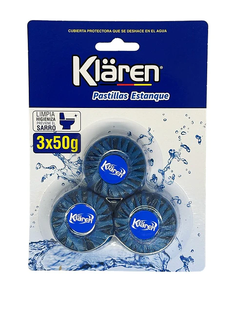 Pastillas para Inodoro Klaren ( 3 x 3 UD )