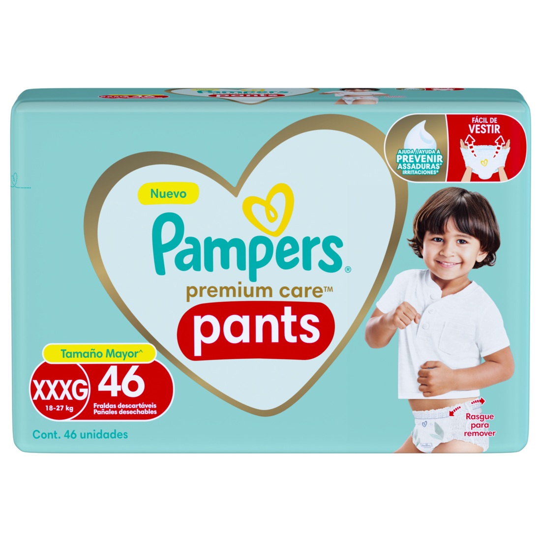 Pañal Pampers Premium Care Pants XXXG ( 46 Pañales ) 1