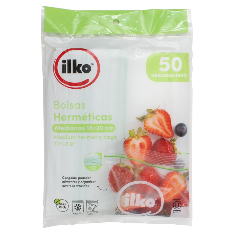 Bolsas Herméticas Medianas 18x20 CM Ilko ( 50 UD ) 1