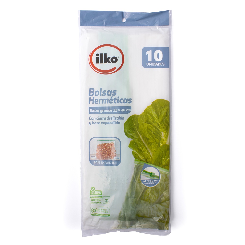Bolsas Herméticas Extra Grandes 35x40 CM con Slider Ilko ( 10 UD ) 1