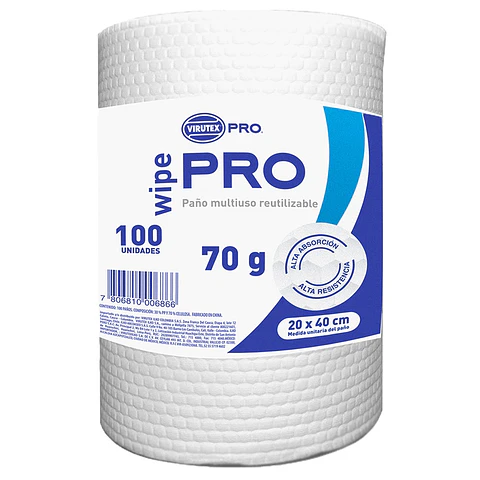 Paño de Cocina Multiuso Reutilizable Virutex ( 3 x 1 Rollo )