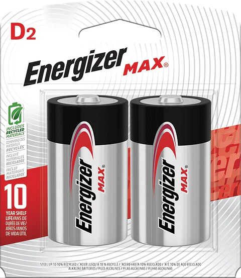 Pilas Alcalinas Energizer Max D ( 2 UD )