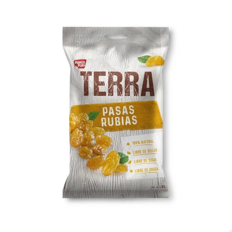 Pasas Rubias Terra ( 5 x 80 G ) 1