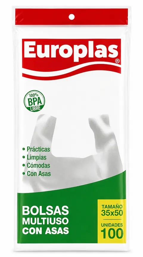 Bolsas Multiuso con Asas Europlas 35 x 50 CM ( 100 UD )