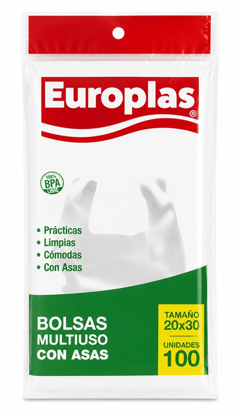 Bolsas Multiuso con Asas Europlas 20 x 30 CM ( 100 UD )