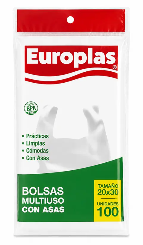 Bolsas Multiuso con Asas Europlas 20 x 30 CM ( 100 UD )