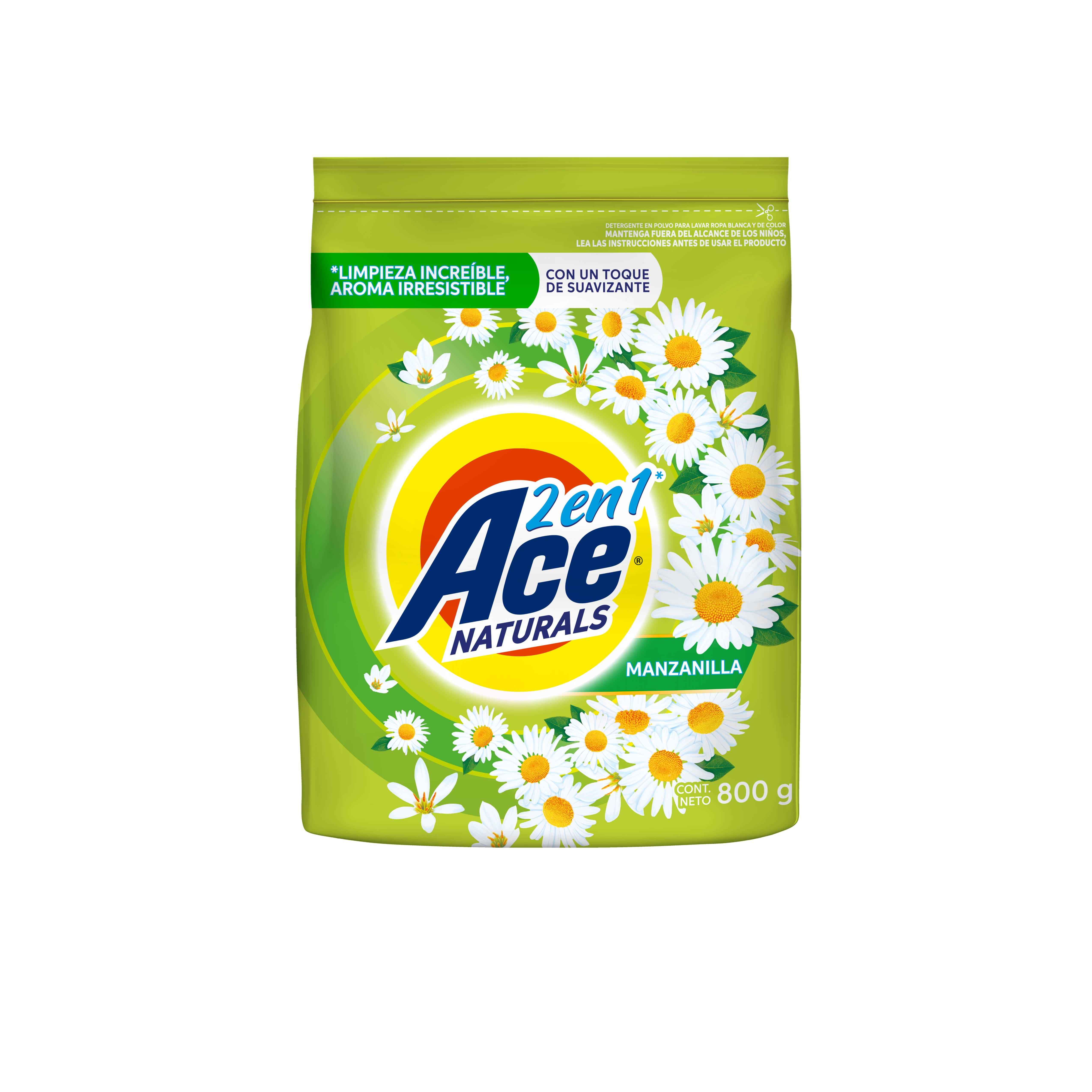 Detergente Ace Naturals Manzanilla con Suavizante ( 2 x 800 G ) 1
