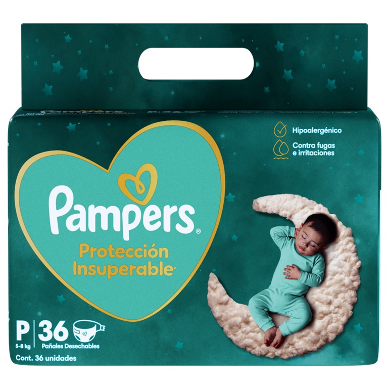 Pañal Pampers Protección Insuperable Pequeño ( 36 Pañales ) 1