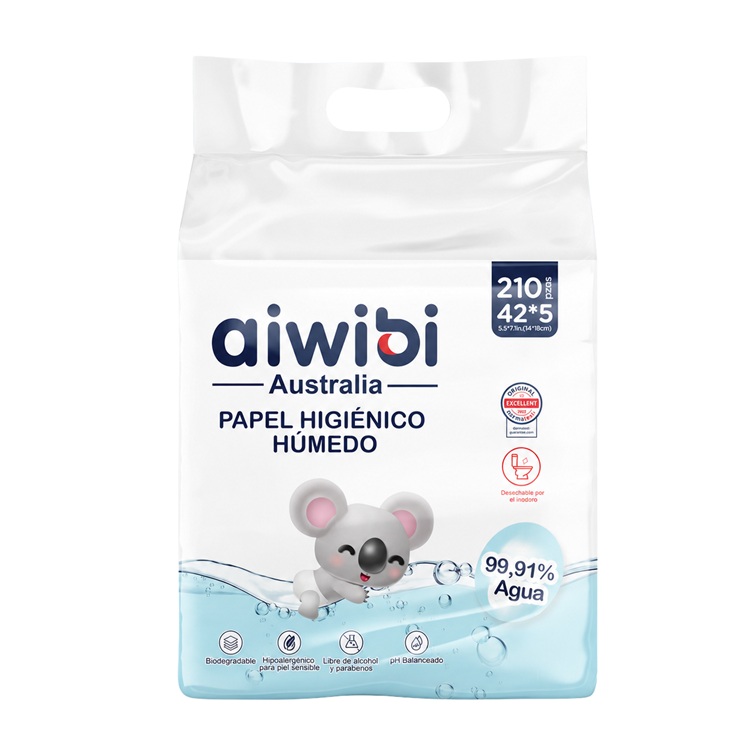 Papel Higiénico Húmedo Aiwibi ( 5 x 42 UD ) 1