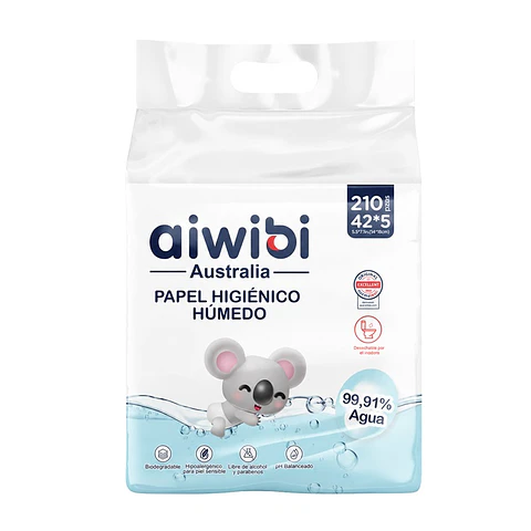 Papel Higiénico Húmedo Aiwibi ( 5 x 42 UD )