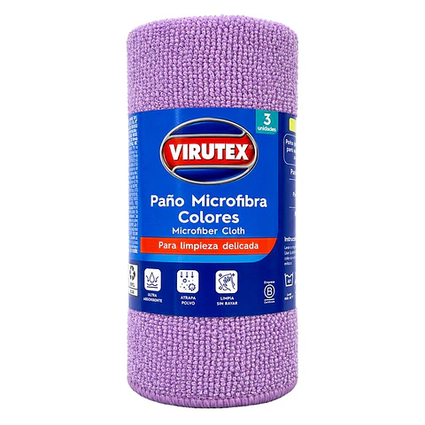 Paño Microfibra Rollo Virutex ( 3 x 3 UD )
