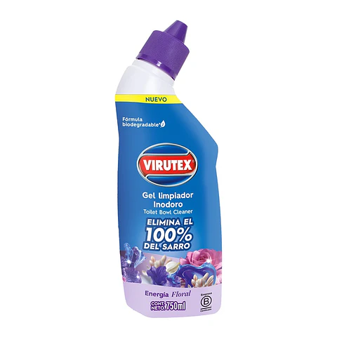 Gel Limpiador Inodoro Energía Floral Virutex ( 2 x 750 ML )