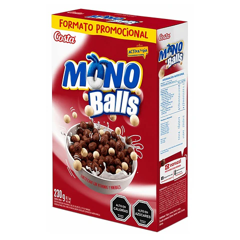 Cereal Mono Balls Costa ( 2 x 230 G )