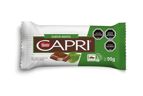 Chocolate Capri Relleno Menta ( 5 x 90 G )