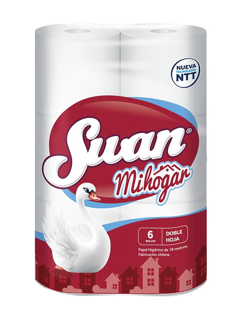 Papel Higiénico Swan Mi Hogar 18 Metros ( 10 x 6 Rollos )