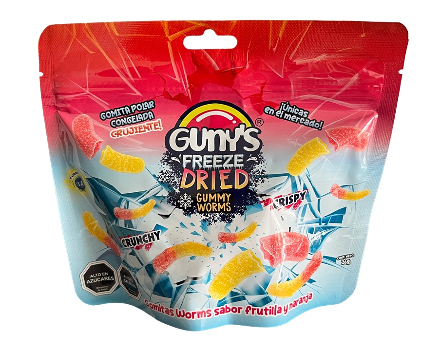 Gomitas Freeze Dried Gusanos Gunys ( 12 x 26 G ) 1