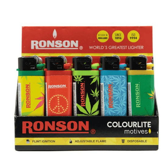 Encendedores Ronson Colourlite Diseños 20UD