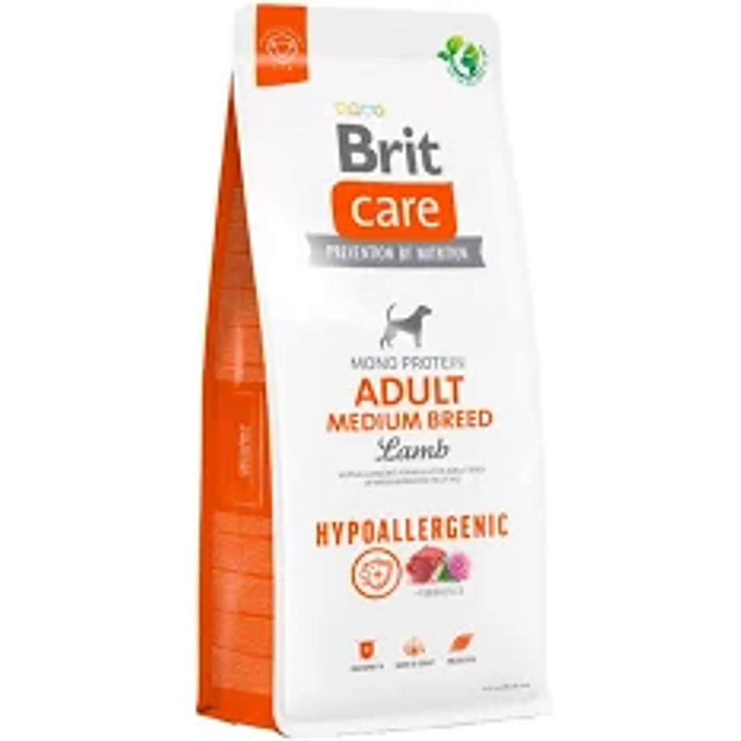 BRIT CARE DOG HYPOALLERGENIC ADULT MEDIUM BREED LAMB 3KG 1
