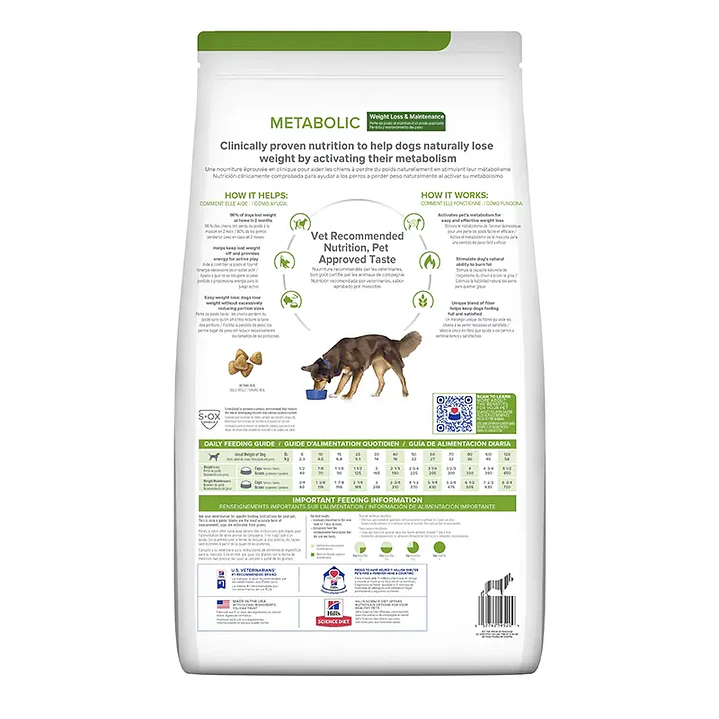 Hill's Prescription Diet Metabolic 12.5 kilos — Control de Peso Canino  2