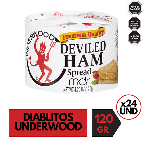 JAMÓN ENDIABLADO DIABLITOS UNDERWOOD 120 GR x24 UND