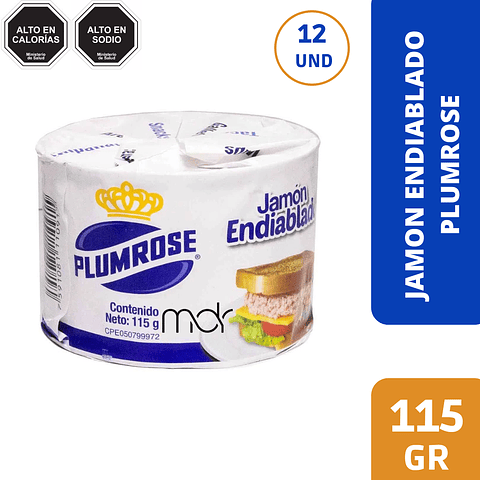 JAMÓN ENDIABLADO PLUMROSE 115GR x12 UND