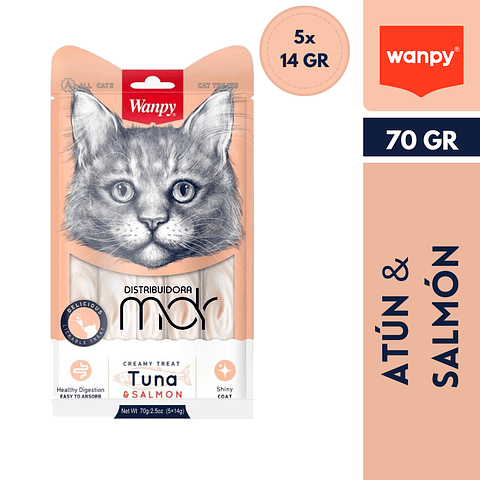WANPY CREAMY TREAT TUNA & SALMON 70 GR